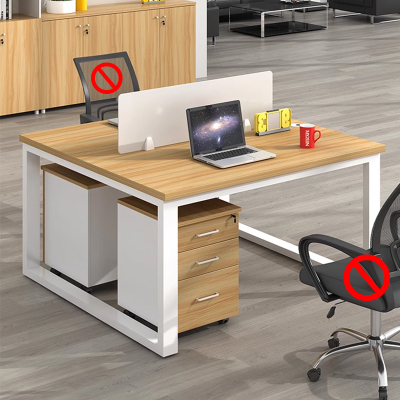 臻远 GWG-02 简约职员桌办公桌屏风工作卡位 对坐双人位含柜