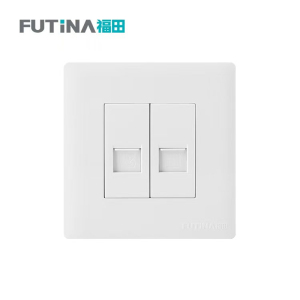 福田 插座 明装开关插座面板明线家用墙壁 明装一位电话一位电脑 单位:个