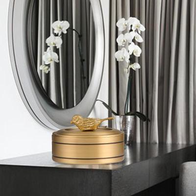 家柏饰(CORATED)轻奢创意全铜首饰盒收纳盒时尚礼品客厅家居装饰品摆件带盖铜