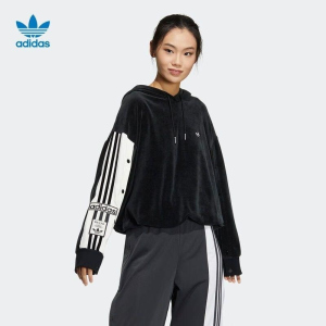 adidas/阿迪达斯三叶草连帽卫衣运动休闲针织女装套头衫IC8140 C