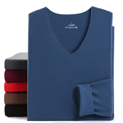 秋冬新款男士保暖内衣双面磨毛无痕套装秋衣秋裤男加绒打底衫