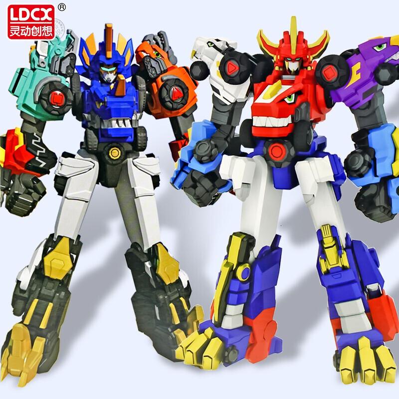百兽总动员玩具恐龙战队手表变形合体机器人金刚机甲套装战龙神 [爆款