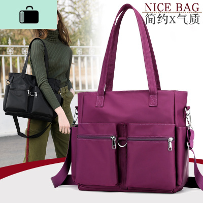 2020新款大容量牛津布尼龙帆布包单肩斜挎包手提包女包时尚妈妈包NEW LAKE女斜挎包