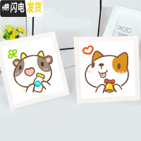 三维工匠十二生肖学生2019新款手工小件十字绣小幅初学者自己简单新手儿 兔[含框架]20*20厘米[3股棉线绣]精准印图