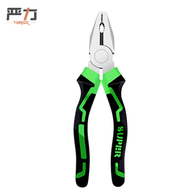 严力 YIMLEK 钢丝钳 8寸黑绿把