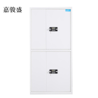 嘉骏盛保险柜铁皮资料柜矮柜办公室储物柜通双节白色密码锁900*420*1850