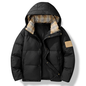 男士羽绒服秋冬季新款加厚连帽羽绒服青少年白鸭绒保暖休闲外套男