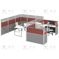 臻远 ZYGW-134屏风工作卡位职员桌主管经理办公桌组合含活动柜