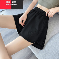 YIBUSHENG美式运动短裤女季外穿休闲阔腿高腰显瘦薄款弹力松紧腰跑步短款