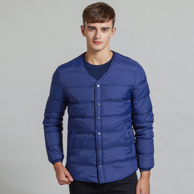 NEWLAKE秋冬男士新款保暖棉袄短款打底小棉衣V领内搭棉内胆青少年外套韩棉衣