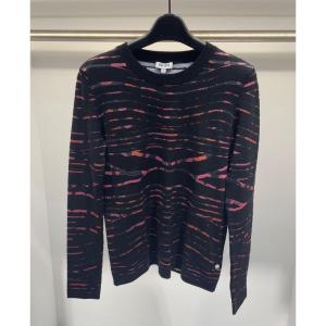 高田贤三(Kenzo)女款圆领针织衫长袖罗纹领口运动休闲套头衫秋冬 黑色 S