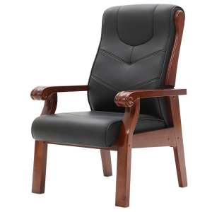 易企采 办公椅实木电脑椅家用办公椅会议椅麻将椅棋牌椅高背舒适老板椅书房椅子 实木办公椅（橡木）