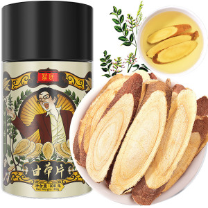 庄民甘草片100g/罐 大片型 片片精选2年生好货 甘草 茶叶花草茶养生茶饮泡水官方旗舰店