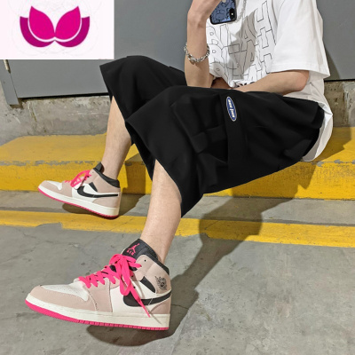 七斓工装短裤男港风宽松夏季薄款裤子韩版潮流潮牌直筒百搭痞帅七分裤