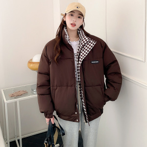 冬装新款韩版大码加厚面包服棉服女羽绒棉服学生立领短款外套