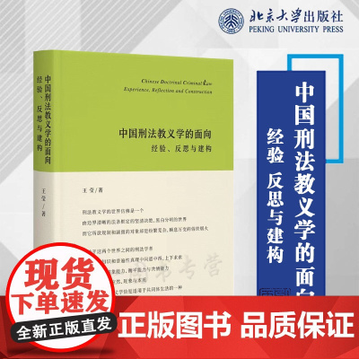 正版 中国刑法教义学的面向 经验 反思与建构 王莹 著 北京大学出版社 9787301330333