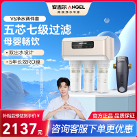 安吉尔净水器家用直饮V6净饮机 1.46升/分钟净水机J2605-ROB60(A8)+J3217前置过滤器