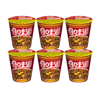 日清 合味道方便面 香辣牛肉味 76g/杯 6杯装 杯面速食方便面网红泡面桶面