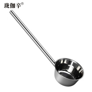 珑伽辛 不锈钢水瓢 食堂打粥大汤勺 18*45cm/个