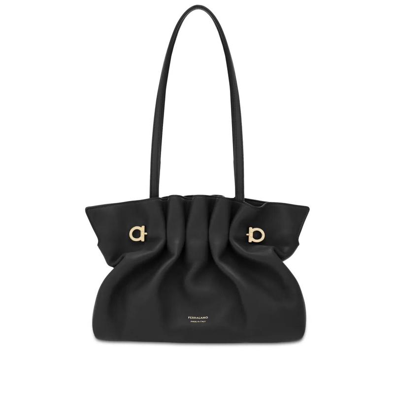 Salvatore Ferragamo小号纳帕皮女士手提软质手袋轻奢百搭配饰日常通勤手拿包
