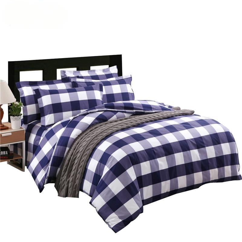 煊煜 全棉被套(蓝白格)160*230cm 条