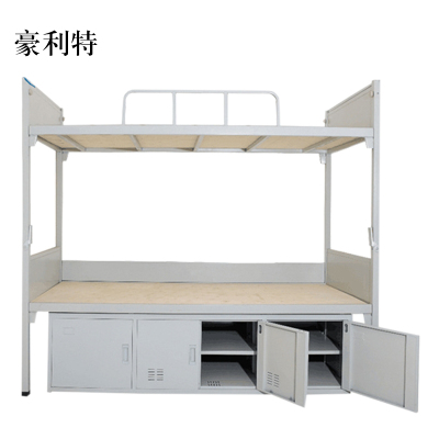 豪利特钢制双人床含柜