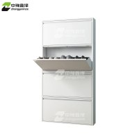 中豫鑫泽 ZYXZ4022021 钢制翻斗鞋柜简约现代收纳柜白色四斗