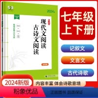 现代文阅读+古诗文阅读七年级 [正版]2024版53阅读理解与完形填空初中通用七八九年级听力突破专项初中英语语法词汇全国