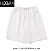 HLCOMAN美式简约藏青色基础款运动短裤男夏季潮流休闲百搭宽松抽绳五分裤
