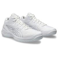 ASICS女子宽版高中帮篮球鞋轻量化缓震加速训练实战鞋白色