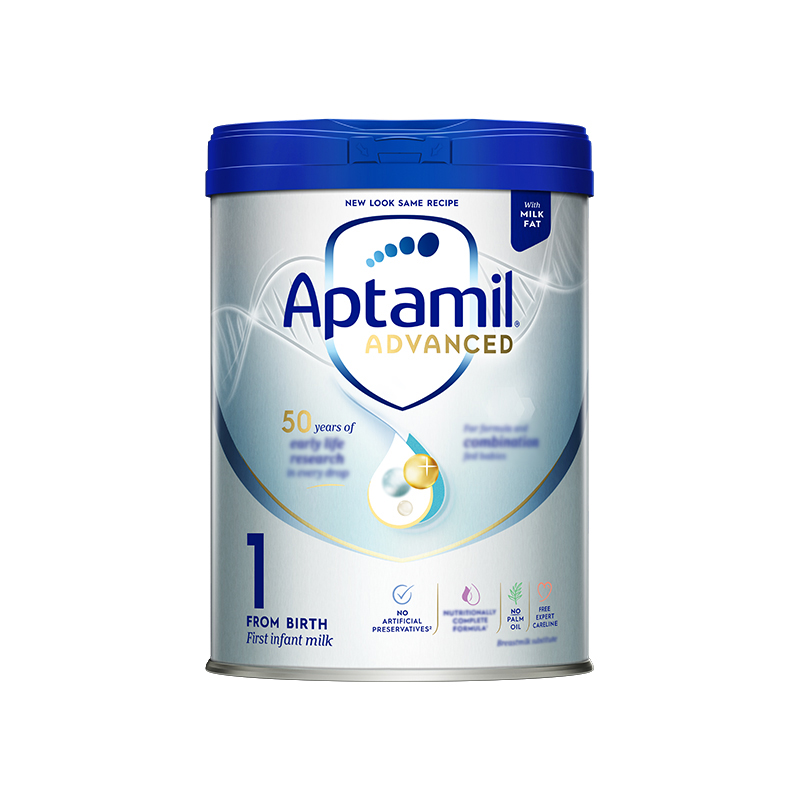 新包装原装进口英国爱他美Aptamil白金版婴幼儿牛奶奶粉1段(0-6个月)800g