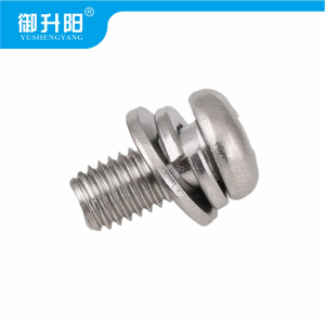 御升阳 304不锈钢十字槽半圆头三组合螺丝 M4X10 4.8级强度 / 个