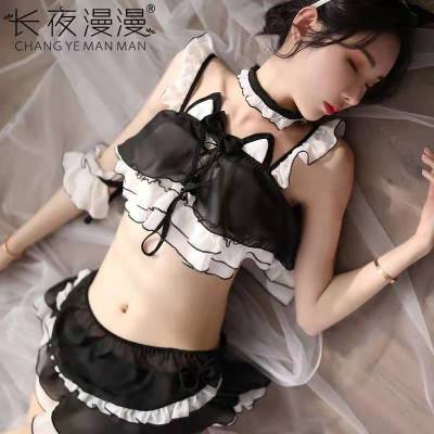 女式情趣睡衣 情趣内衣可爱兔女郎制服性感女软萌兔耳调皮可爱猫咪套装长夜漫漫透视火热三点式夜店免脱露乳成人用品