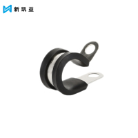 新凯益 304不锈钢管卡扣U型带连胶条骑马卡喉箍水管固定夹抱箍管夹 55mm(5只) 包