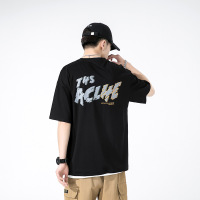 男装夏季新款短袖T恤韩版纯棉打底衫英文潮牌男士圆领半袖T恤