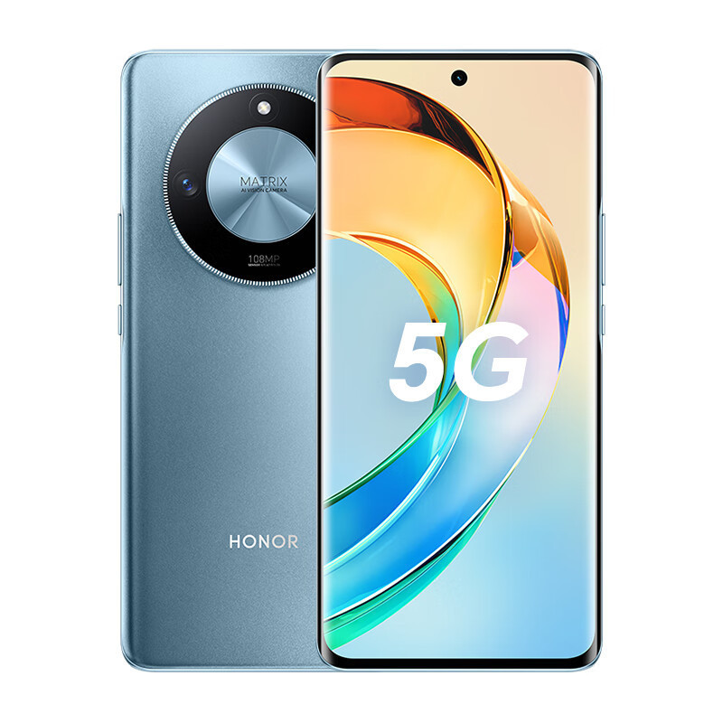 荣耀X50 8GB+256GB 勃朗蓝 5800mAh超耐久长续航 一代骁龙6移动平台 一亿像素大底主摄 120Hz智能高刷 5G手机