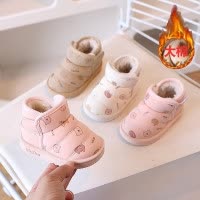 儿童雪地靴宝宝学步鞋子卡通男童保暖婴儿女童鞋棉鞋加厚雪地靴