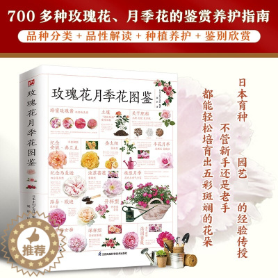 [醉染正版]正版 玫瑰花月季花图鉴 植物科普百科全书 自然科学读物 养花养植物养护指南 玫瑰月季基础知识 科普特