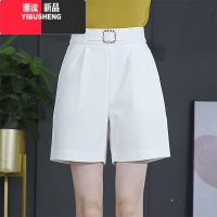 YIBUSHENG春秋薄款2024休闲大码五分裤女阔腿西装短裤小个子高腰直筒中裤