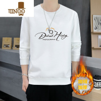 YANXU新款男士长袖加绒加厚卫衣时尚休闲潮流百搭宽松打底衫