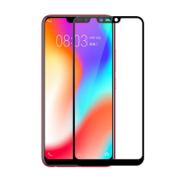 [买2送手机壳]轻万适用vivoy83钢化膜全屏玻璃贴膜丝印黑色手机保护膜