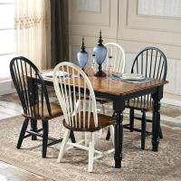 实木美式餐桌椅组合长方形橡木地中海复古简约小户型美式乡村餐桌