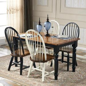 实木美式餐桌椅组合长方形橡木地中海复古简约小户型美式乡村餐桌