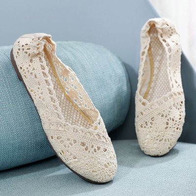 苏芈老北京布鞋女夏季透气薄款镂空平底孕妇豆豆工作2021年单鞋子