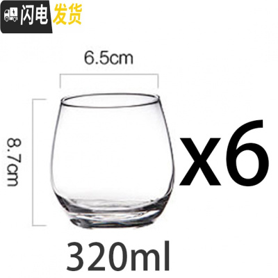 三维工匠可高温家用玻璃冷水壶 耐热大容量凉水壶 创意超大透明密封水壶 6个大肚杯子[320]