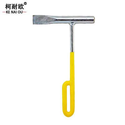 柯耐欧 长柄胶把电镀实心扁铲 25*15cm 把