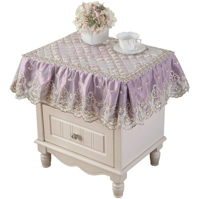 美帮汇欧式床头柜盖巾棉麻电视柜布盖布防尘罩桌布布艺长方形鞋柜布清新