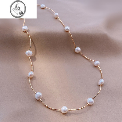 JiMi淡水珍珠气质闺蜜手链女生2023新款冷淡风简约珠子串珠手饰