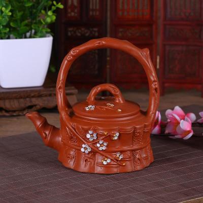 家柏饰(CORATED)紫砂壶功夫茶具全手工家用泡茶壶朱泥紫砂茶壶花茶壶