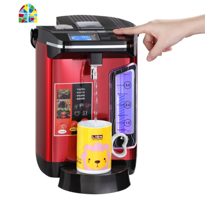 电热水瓶家用全自动烧水壶保温一体不锈钢大容量智能恒温开水器6L FENGHOU 银白色4.5升送接水盒